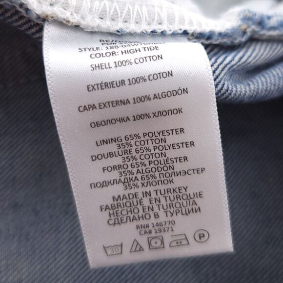 Re/Done 70s High Rise Short High Tide Slim Fit Rigid Denim Button Fly Size 30 - Picture 11 of 11